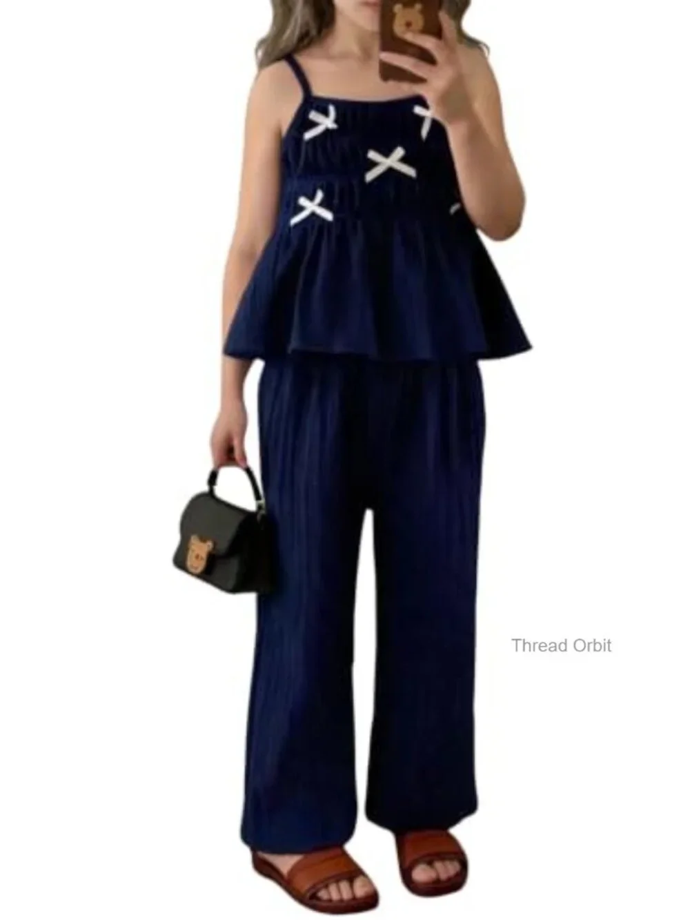 Toddler Girl 2 Piece Peplum Top and Pants Summer Set Size 6Y